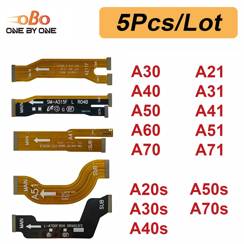5pcs For Samsung A21 A31 A41 A51 A71 A20S M12 M14 A30 A40 A50s A60 A70s Main Board Motherboard Connector Ribbon Flex Cable