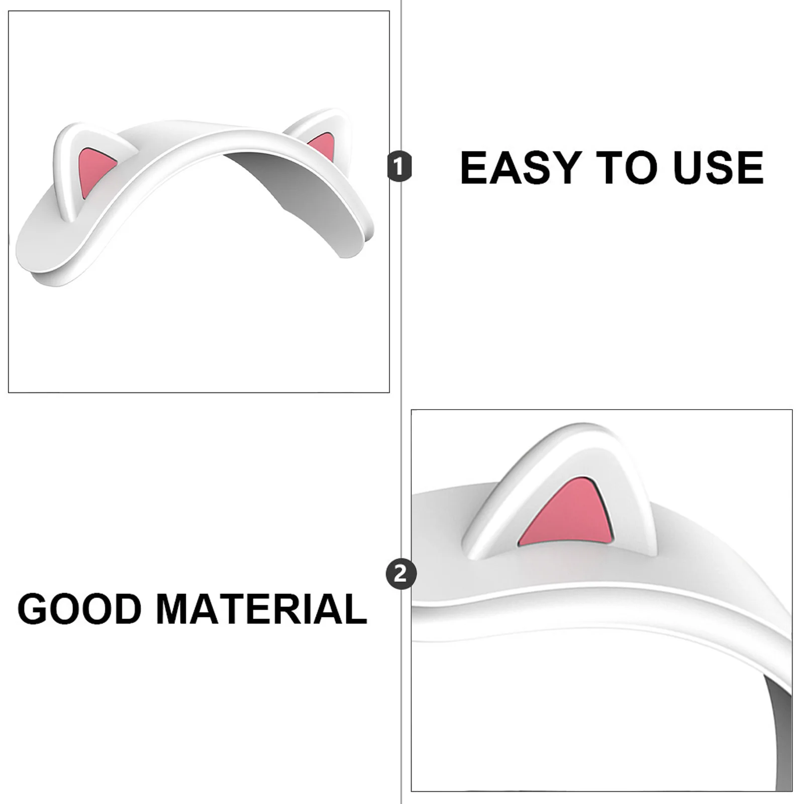 

Headphone Protective Cover For Cat Ear Shape Silicone Head Beam Case Dustproof Waterproof Headset