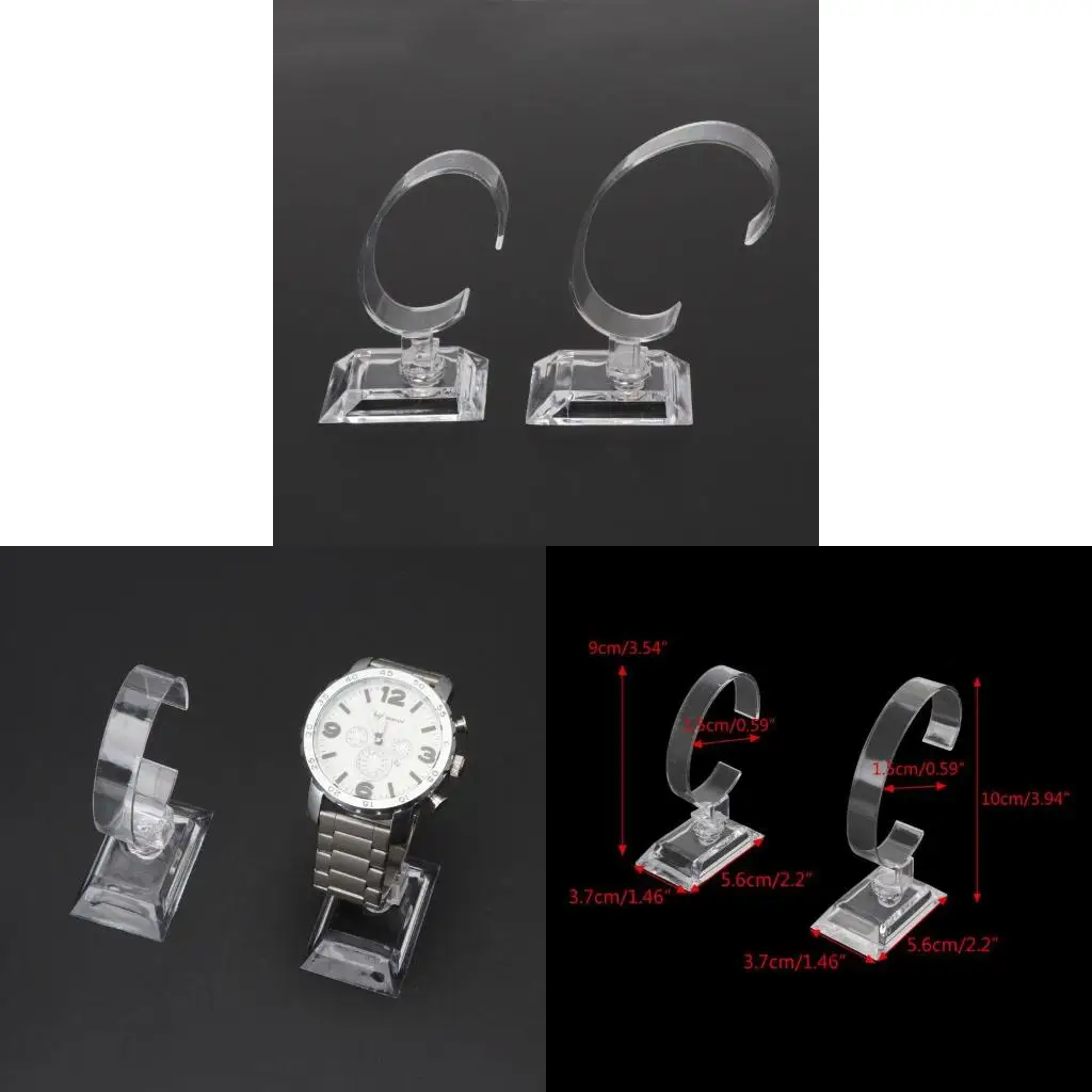 C Single Watch Bracelet Display Rack Clear Acrylic Watch Holder Stand Showcases for Jewelry Display Retail Use