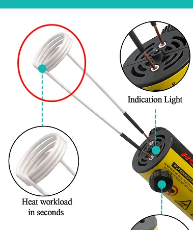 Handheld magnetic flameless heating 110v 220v induction coil heater auto repair tool electric bumper repair