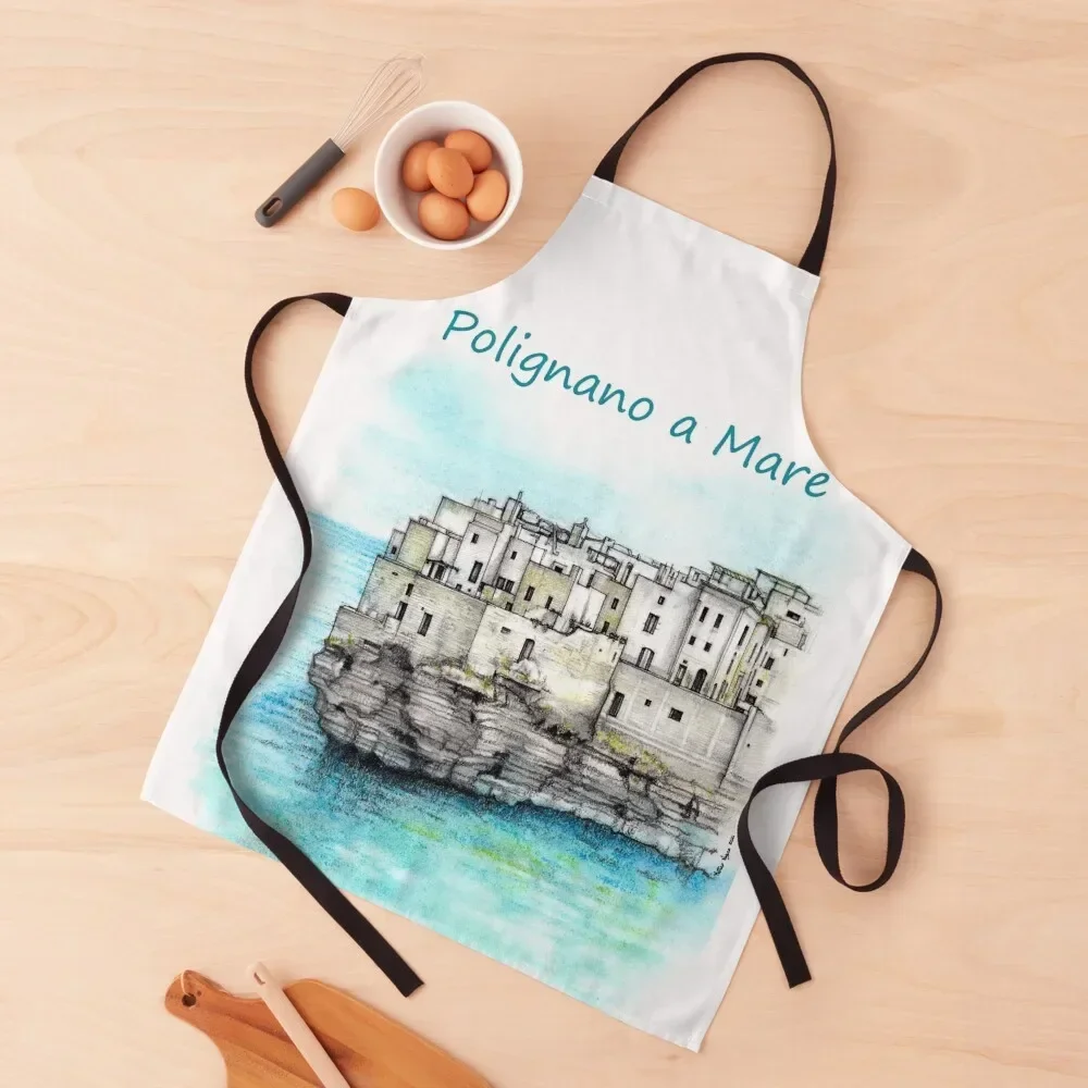 

Polignano a Mare, Puglia, Italy Apron Cooking Clothes For Women Kitchen Apron