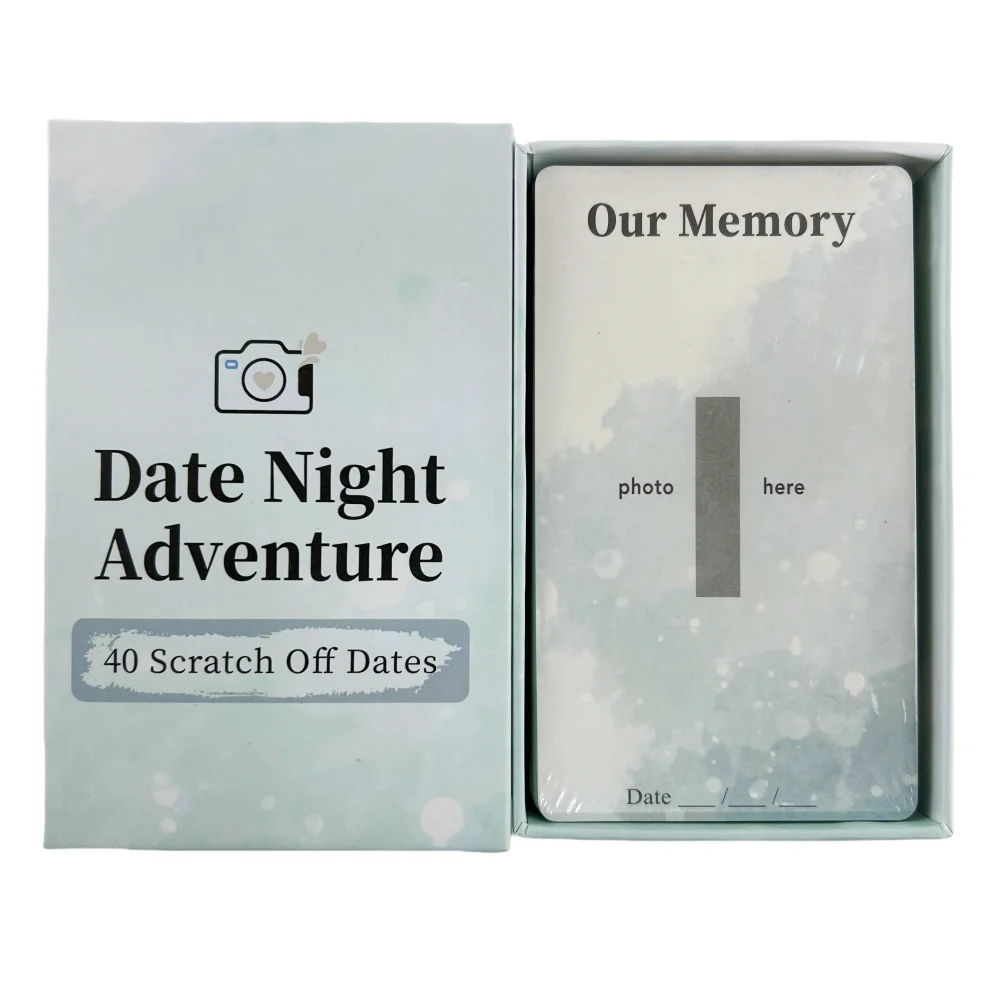 High Quality English Date Night Adventure Card Game Scratch Off Dates Dating Creative Multiplayer Checkerboard Game Card