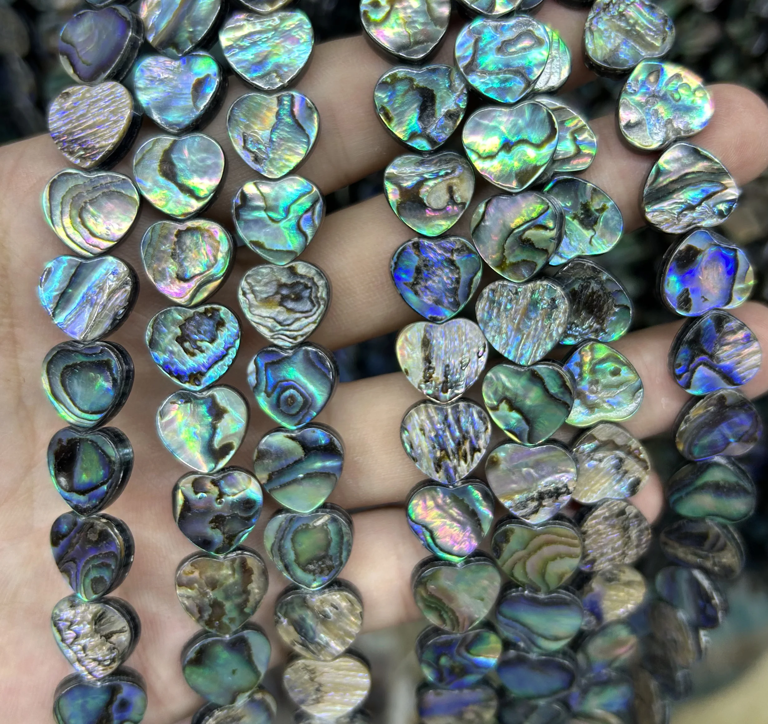 

Abalone Shell Beads Natural Shell Beads Flat Heart Shell Beads 10mm 12mm 14mm 16mm