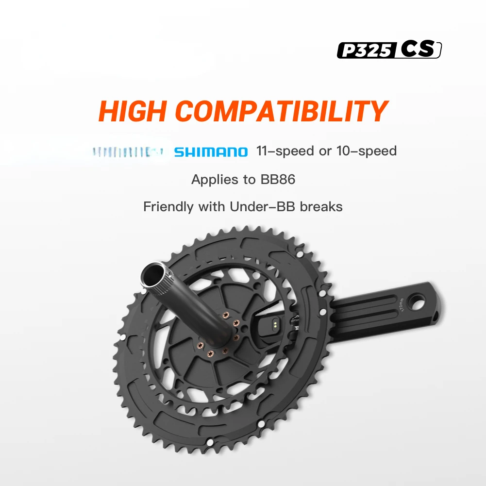 P325 CS Bike Power Meter Crankset Dual-Side Pedal Balance Road Mountain Bicycle Ultegra Crankset Reel Right Hand Cranks