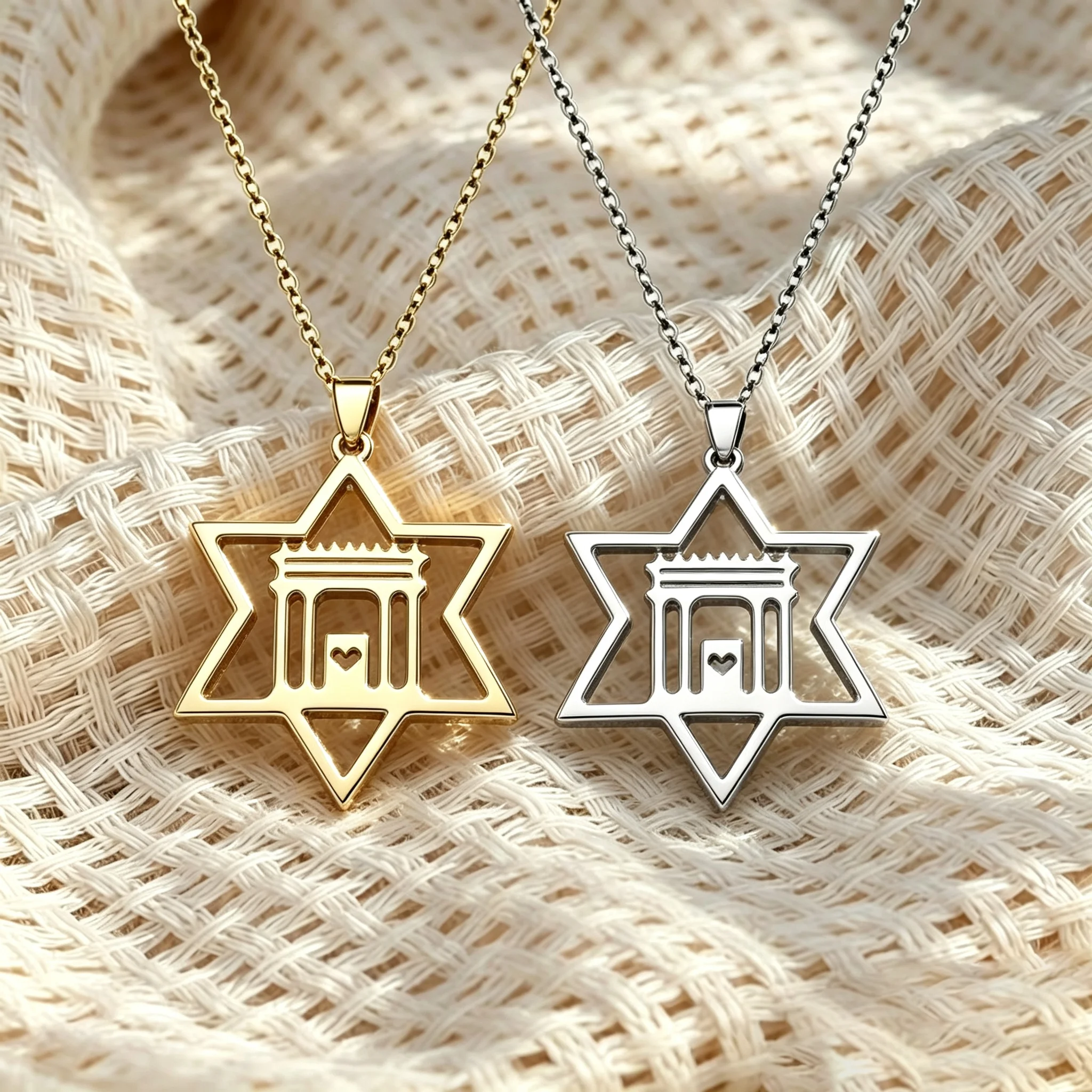Lucktune Beit HaMikdash Jerusalem Temple Pendant Necklace Women's Stainless Steel Jewish Necklace Faith Amulet Jewelry Gifts