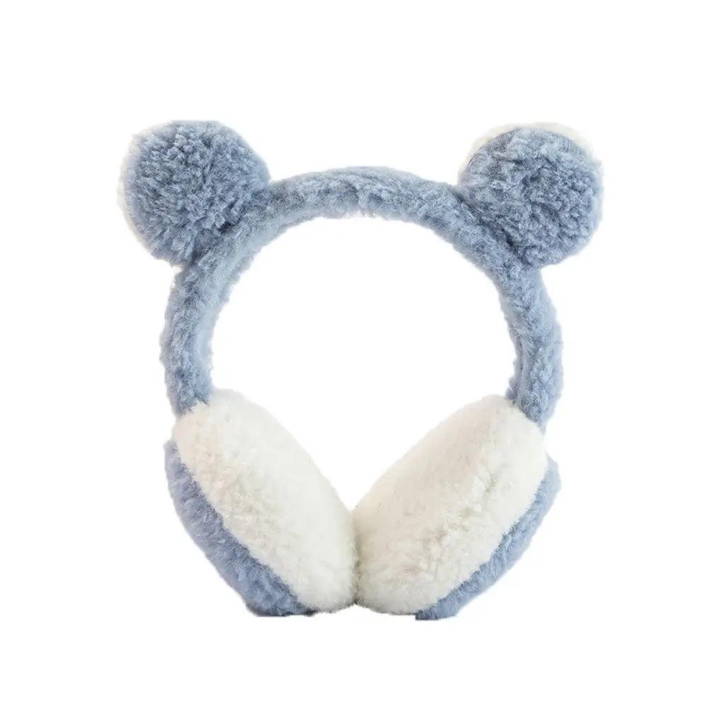 여자들을 위한 간단한 야외용 고양이 귀 방풍 곰 귀 여성용 귀마개 겨울 귀덮개 한국 플러시 이어랩 워머 헤드밴드