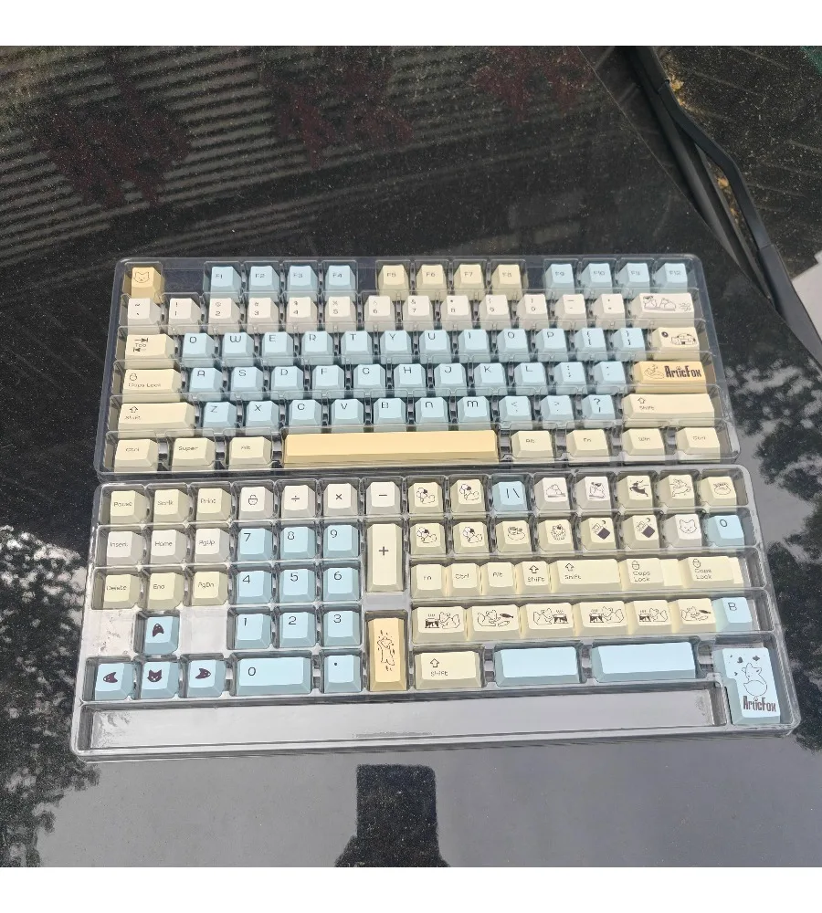 Fox keycaps are thickened with material 1.7-1.8 mm thickness original factory height five-sided sublimation keycaps