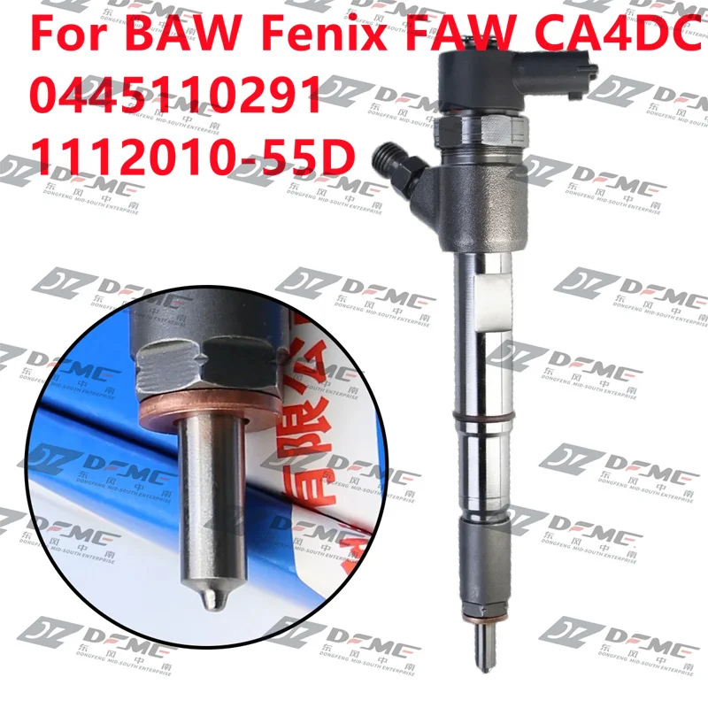 0445110291 0445 110 291 / 1112010-55D Automotive Engine Accessories New Diesel Fuel Injector Nozzle For BAW Fenix FAW CA4DC