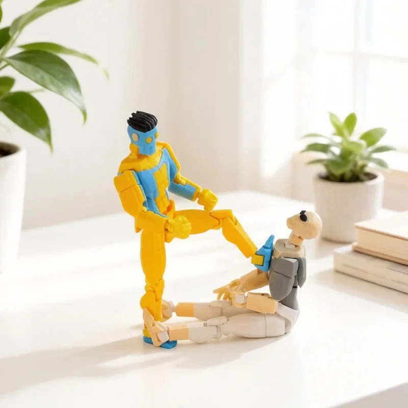 3d Printed Blue-masked Dummy13 Multi-jointed Movable 3d Printed Shapeshift Action Figure Decor   Gift For Children
