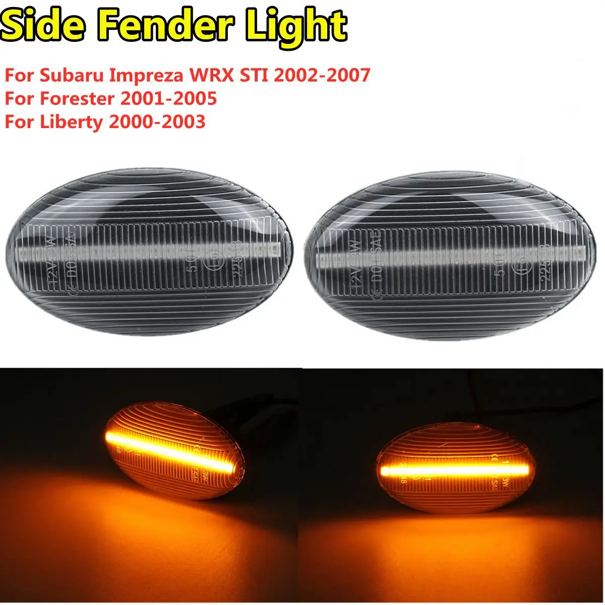 LED Side Marker Repeater Lights Turn Signal Light Lamp For 2002-2007 Subaru Impreza Wrx Sti Liberty 2000-2003 Forester 2001-2005