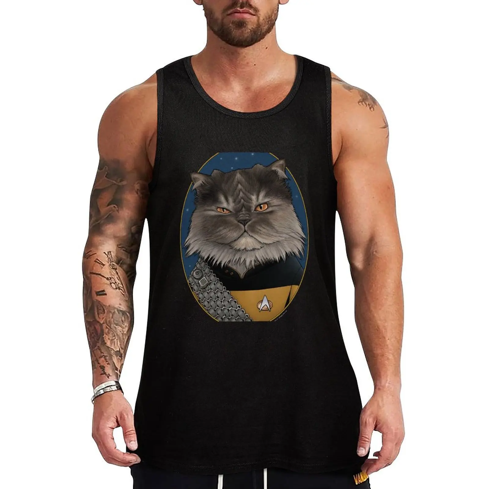 Star Trek Worf Cat Formation Tank Top Athletic Cut Tank Top Gym Workout Sleeveless Shirt