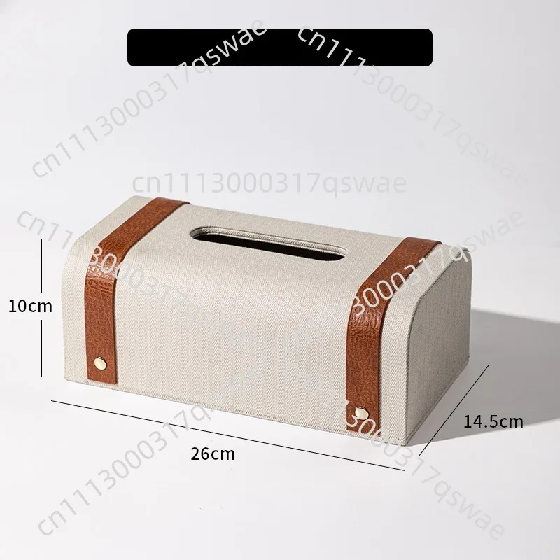 Modern black and brown leather buyer carton living room dining table decoration bedside towel box