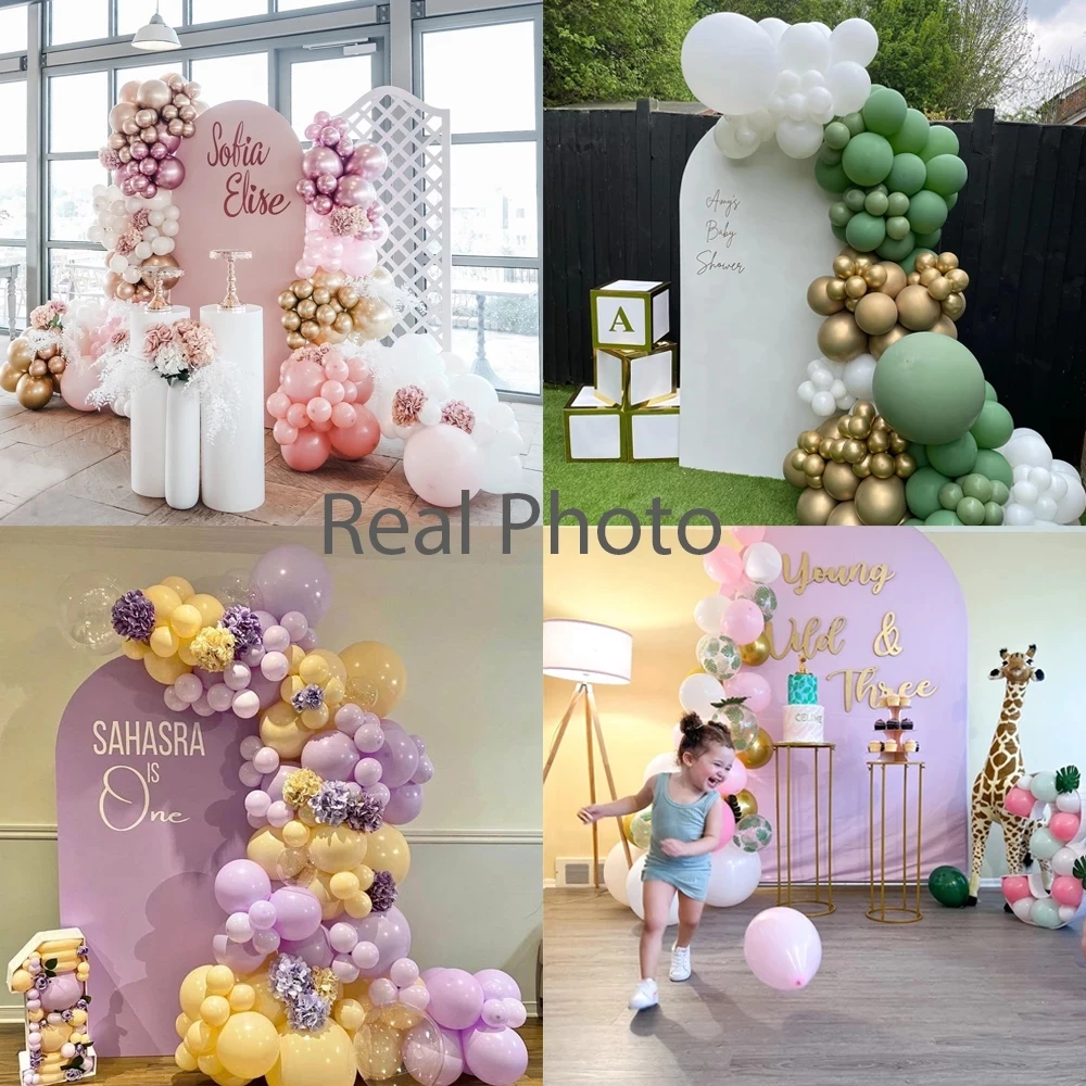 Розовый фон для фотосъемки с изображением замка принцессы с изображением светлой стены и арки для новорожденных девочек на первый день рождения