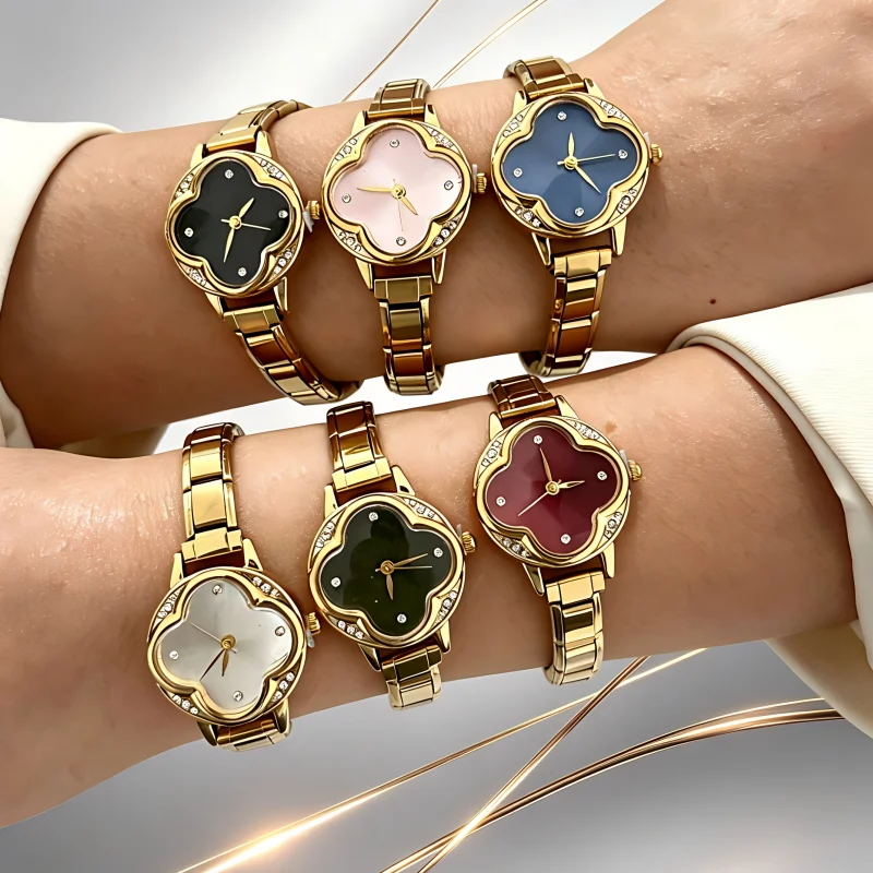 Fashion High Quality Men Women's Stainless Steel Square Round Shiny Zircon Watch Bracelet For Friend Birthday DIY Jewelry Gift