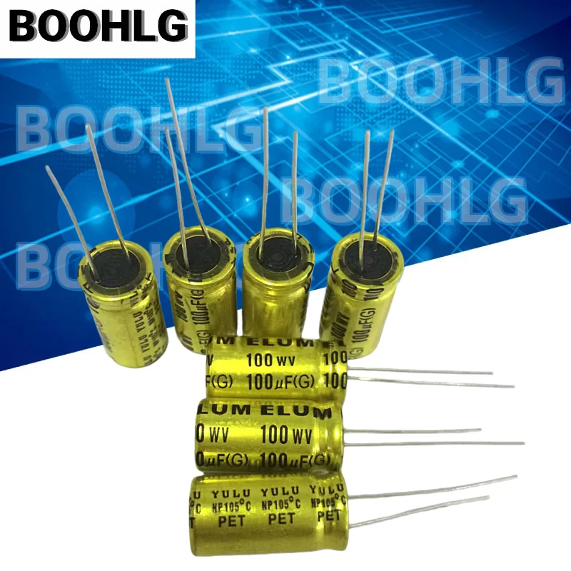 10PCS 100V 100uf NP Non-Polar Mid-Bass crossover Electrolytic Capacitor 63V 100uf 10X20mm