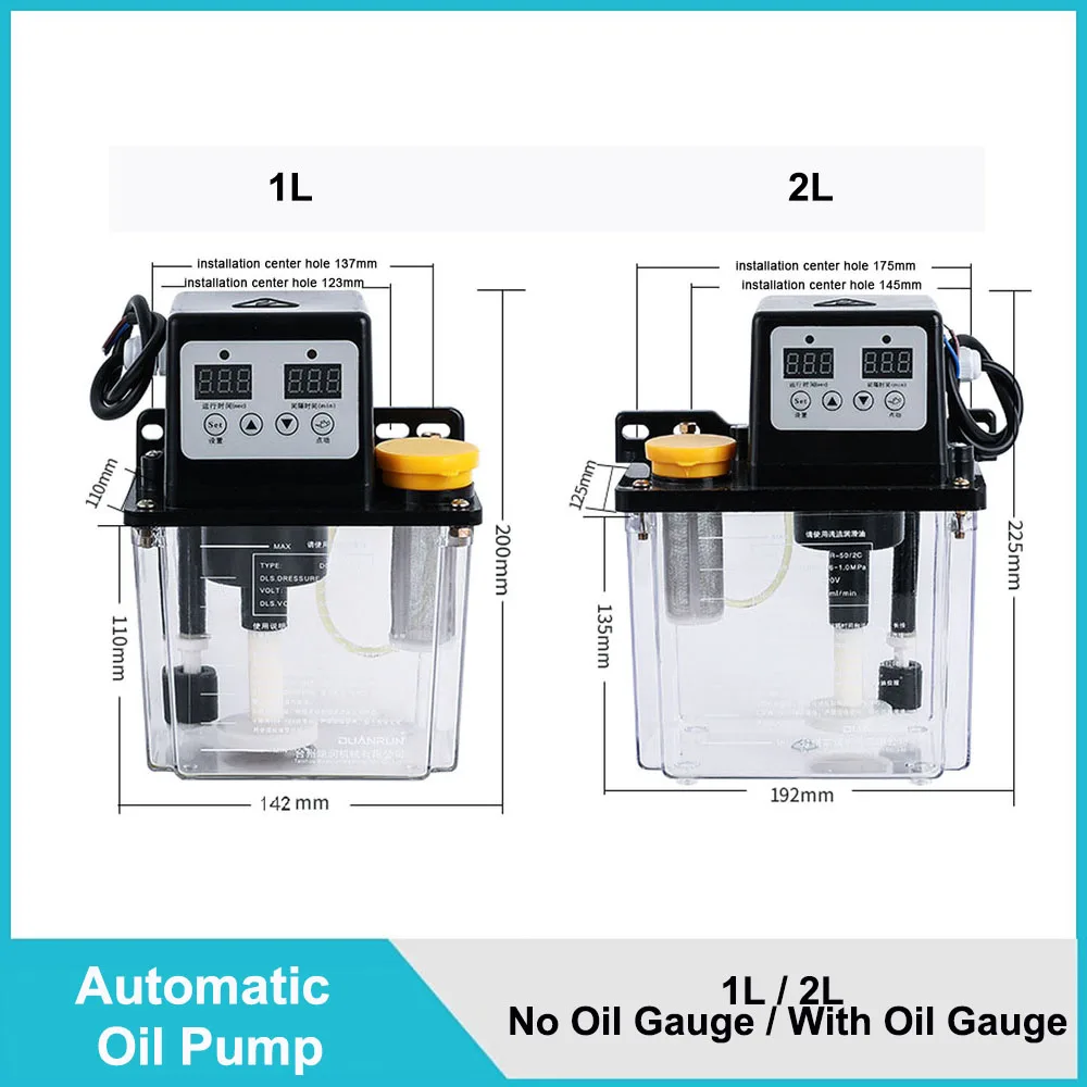 

Полностью автоматический масляный насос 1 л/2 л Электрический станок токарный станок с ЧПУ масленка 220 В поршень насоса электромагнитной смазки
