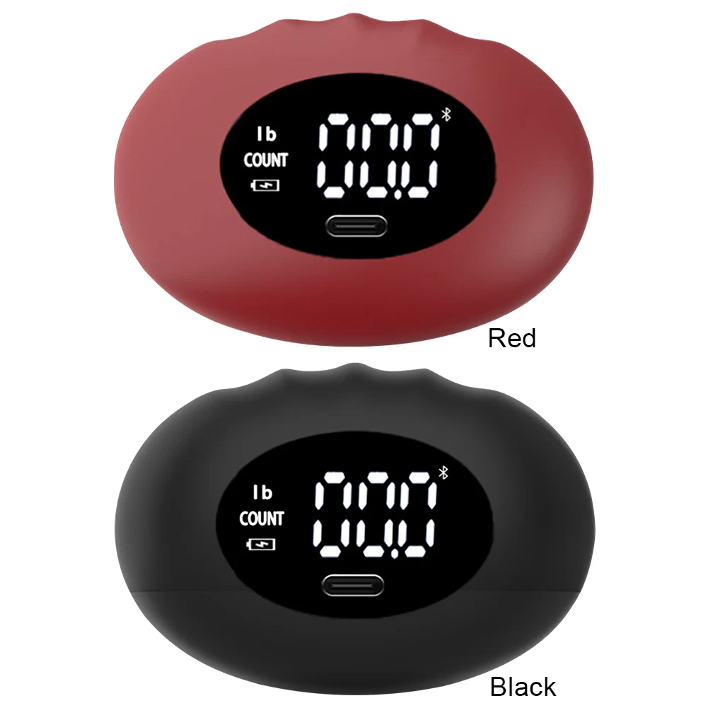 جهاز اختبار قوة القبضة، جهاز تدريب القوة الرقمي القابل لإعادة الشحن، مقياس قوة اليد من السيليكون، شاشة LED لتدريب القوة