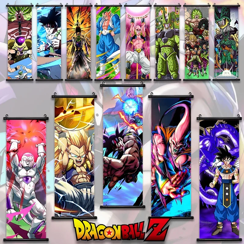 

Dragon Ball Goku Poster Painting Birthday Gifts Wall Art Living Room Decoration Paintings Modular Bejita Hanging Scrolls Decor