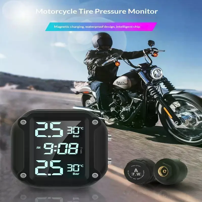 Motorcycle Wireless Tire Pressure Detector Motorcycle Tire Pressure Monitor M5 Combination Digital Display External Motorcycle