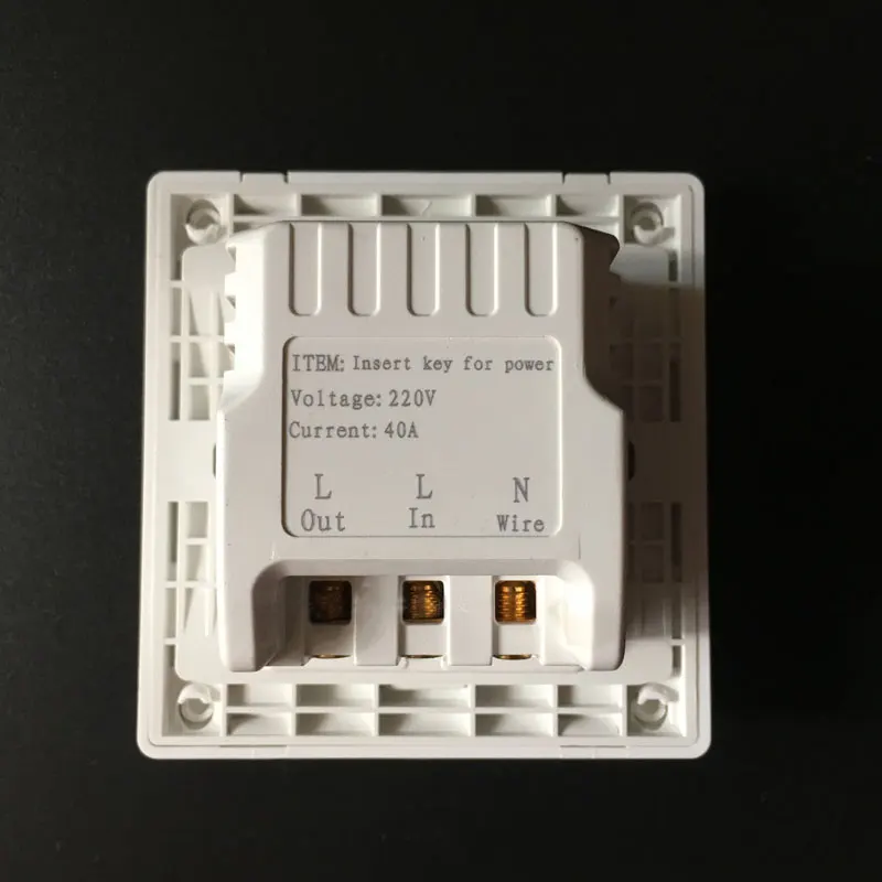 Hotel Room Energy Saving Magnetic Switch Insert For Power 8800W 40A Three Line With 15s Delay