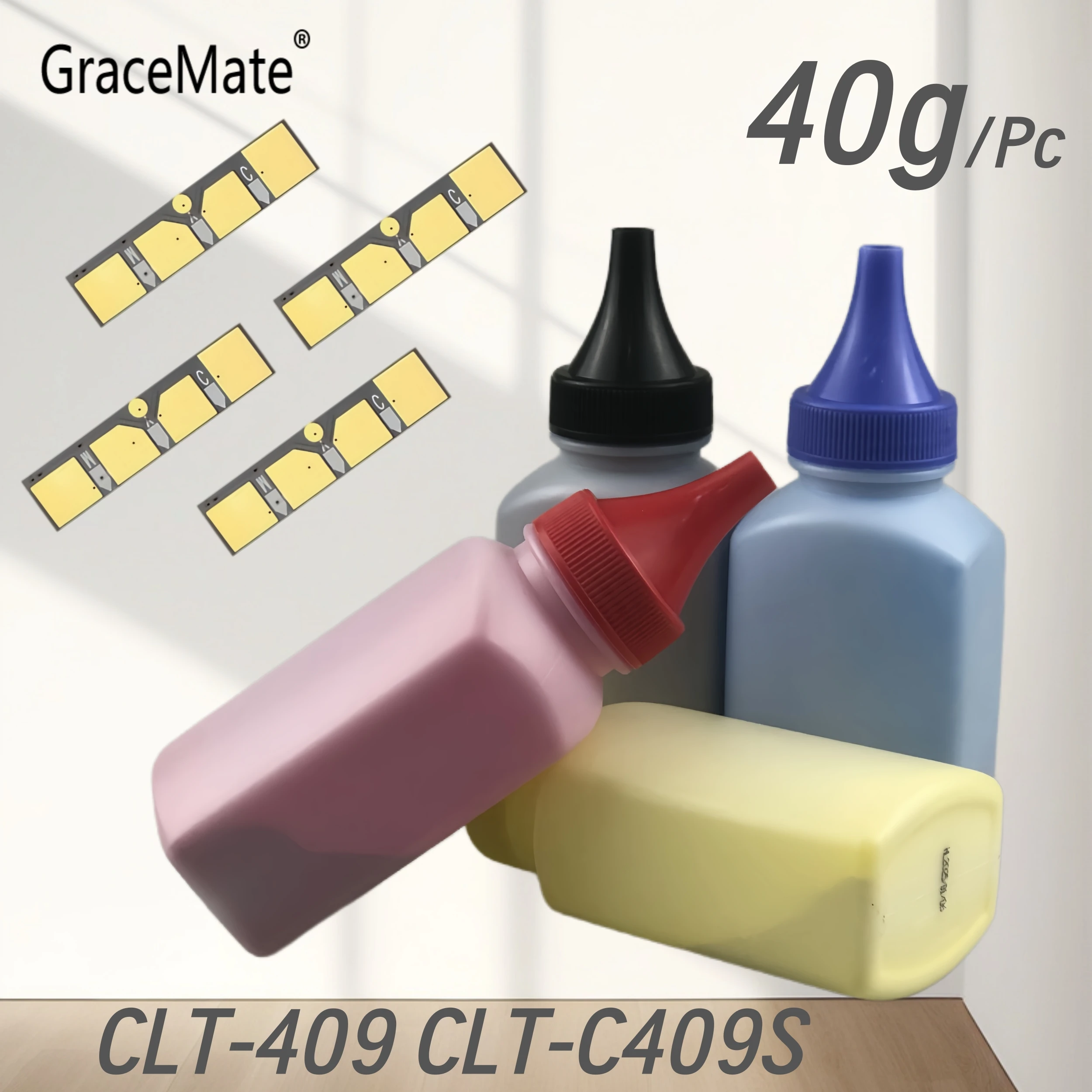 CLT-409 CLT 409 CLT-K409S CLT-C409S CLT-M409S ผงหมึกชิปสําหรับ Samsung CLP-310 CLP-315 CLX-3170 CLX-3175 ตลับหมึก