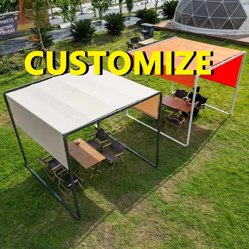 Any Size Custom Aluminum Camping Gazebo Waterproof UV Resistant Retractable Side Shades Thick Alloy Frame Outdoor Patio Canopy