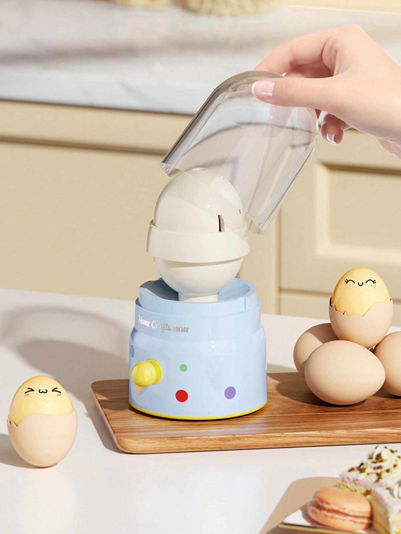 Egg Yolk Mixer Portable Egg Scrambler Shaker Manual Egg Egg Manual Gadgets Mixer Egg Puller Kitchen Golden Egg Maker