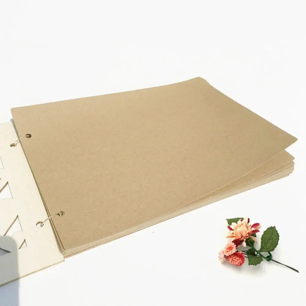 Delicate Wood Wedding Guest Book Natural Colour 27*19 CM Guest Book Guest Registration Book Anniversary