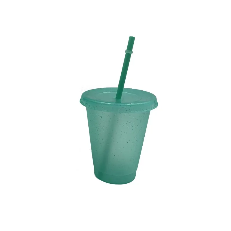 Tazza di paglia creativa tazza di Glitter con paillettes tazza di paglia colorata di succo di caffè tazza di paglia semplice carino netto rosso fondo di plastica tazza portatile all'aperto