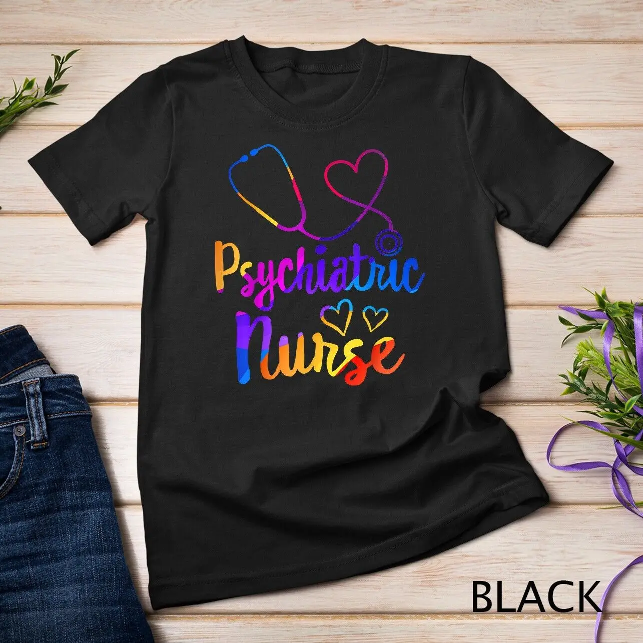 

Gradient - Psychiatric Nurse Week RN Mental Health Nursing School Unisex T-shirt