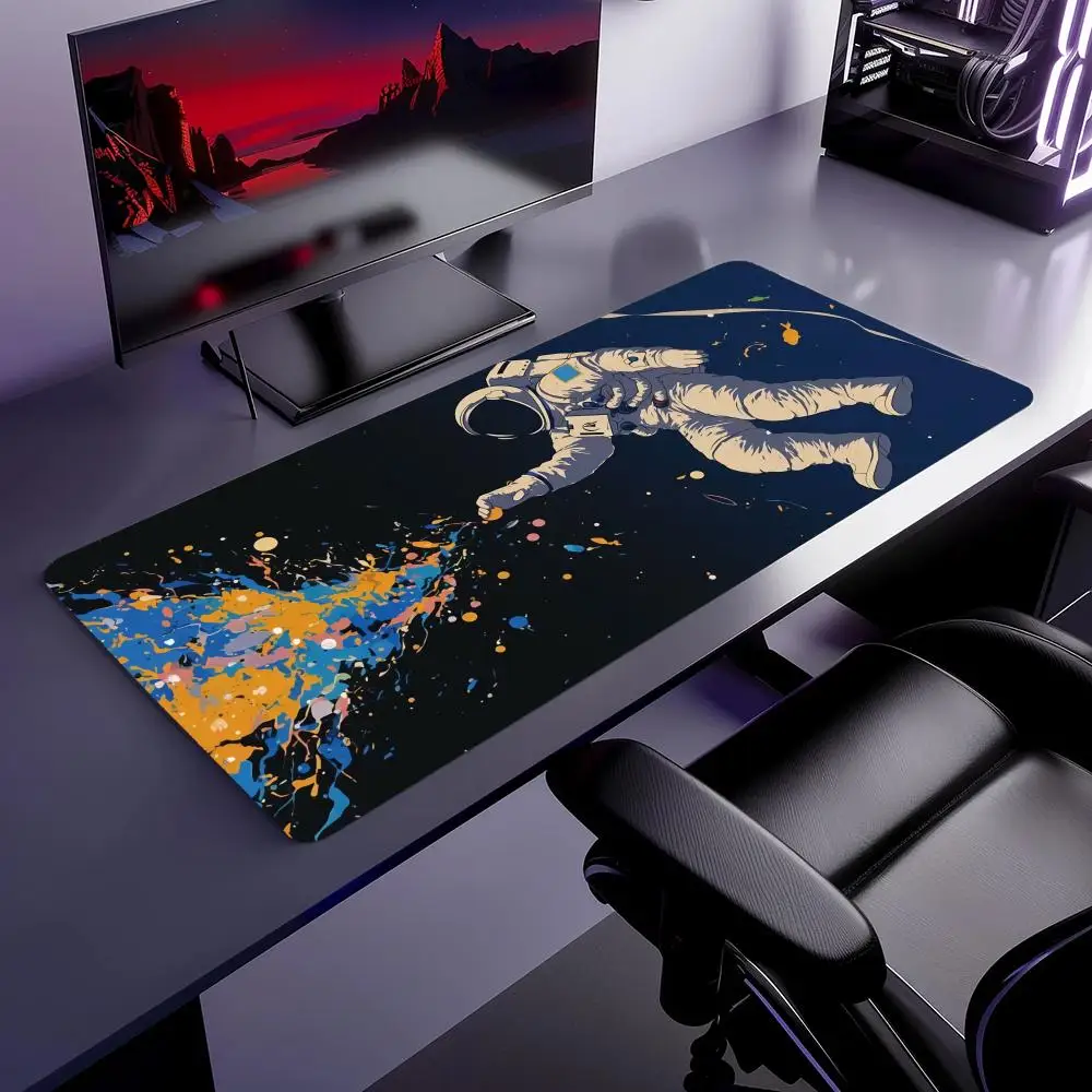 Cartoon Astronaut Mouse Pad Large Computer Office Game Table Mats XXL Rubber Anti-slip Gaming Keyboard Mousepads Long Desk Pads