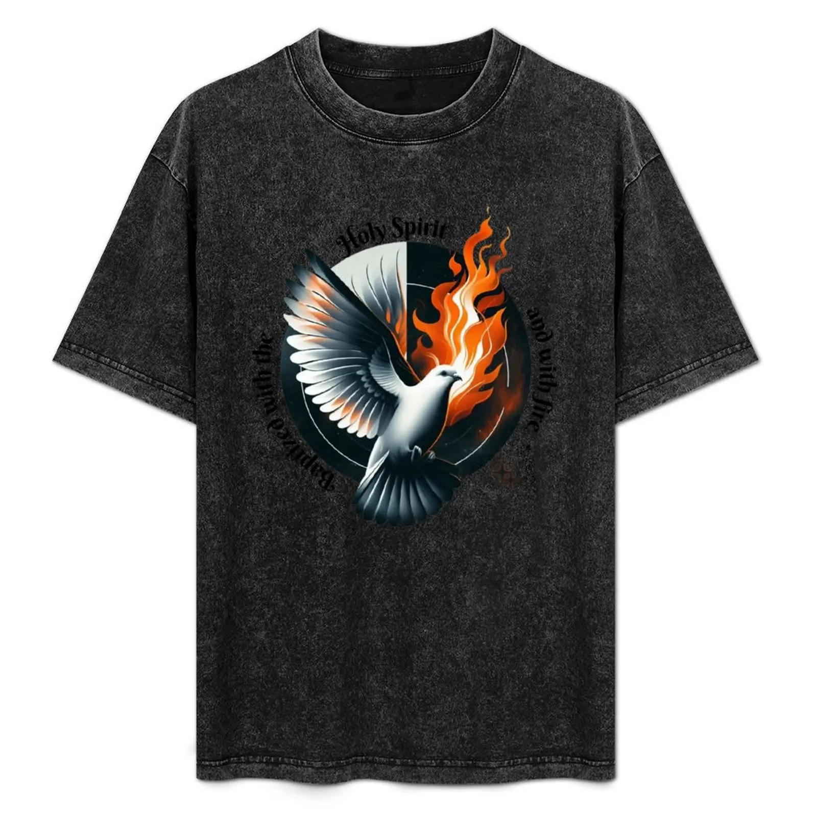 

Baptized with the Holy Spirit and with Fire, Dove art T-Shirt Festival Short Sleeve T-Shirt