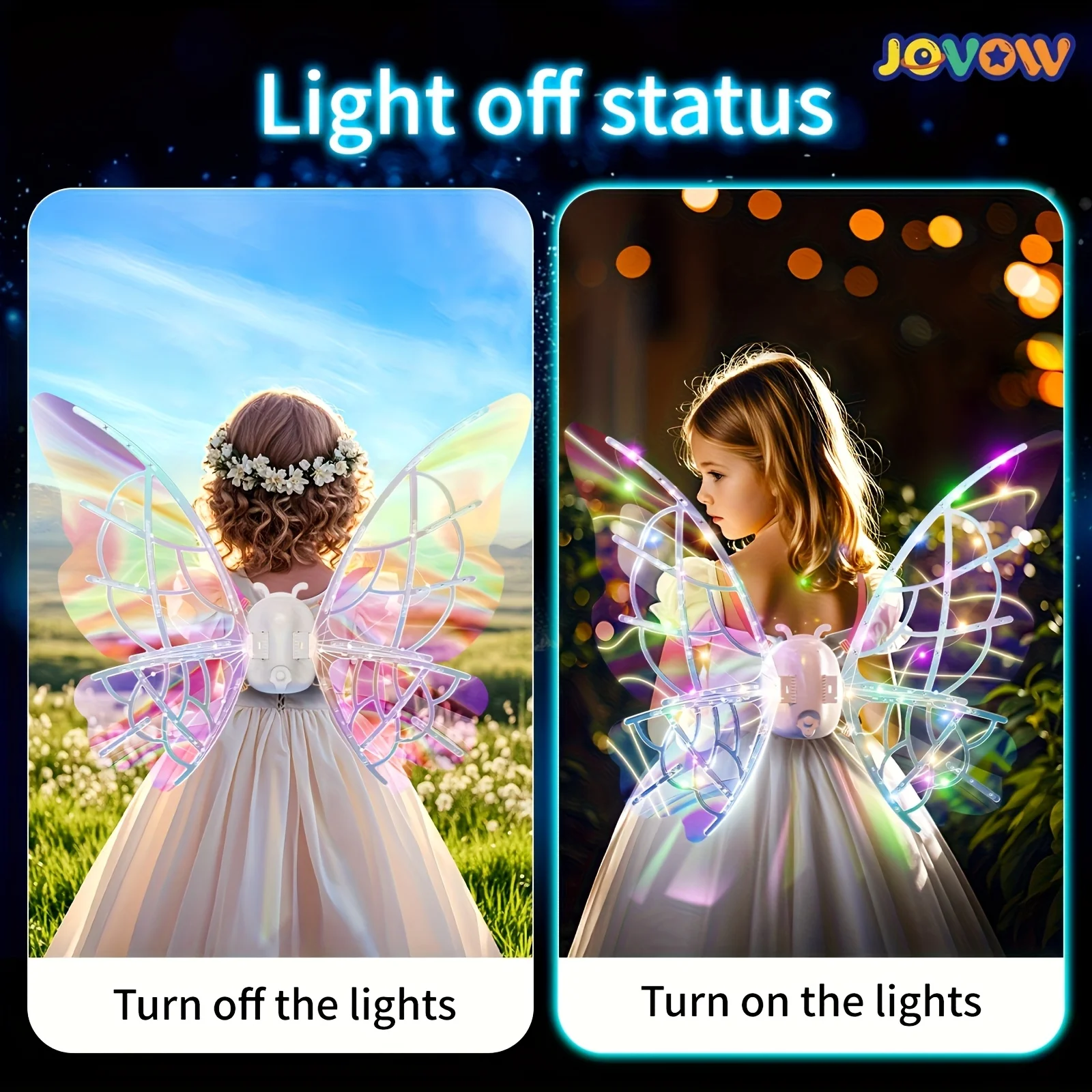 Im Dunkeln leuchtende LED-Schmetterlingsflügel, Weihnachtsgeschenk