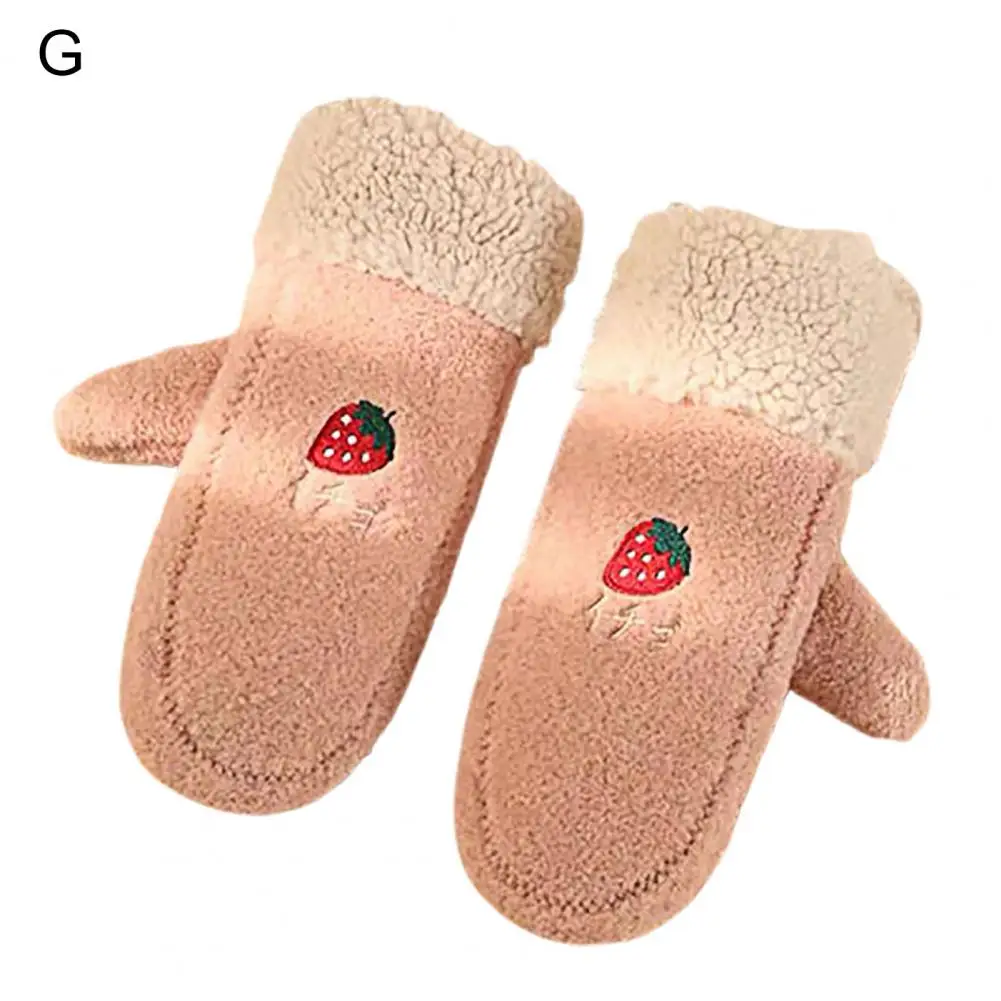 Super Soft 1 Pair Attractive Fall Winter Ladies Gloves Comfortable Female Mittens Thickened   for Winter