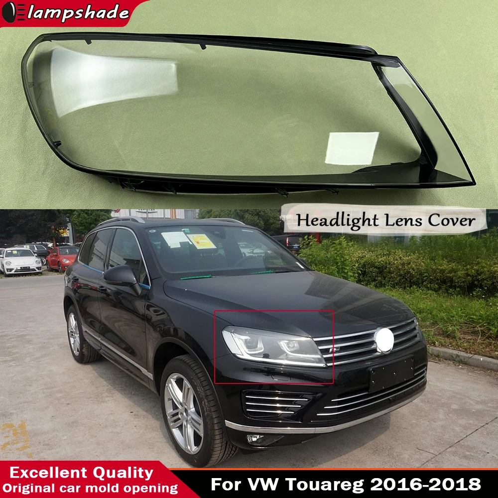 

Headlight Shell Lens Plexiglass Replace Original Lampshade For Volkswagen VW Touareg 2016-2018 Front Headlamp Cover Lamp Shade