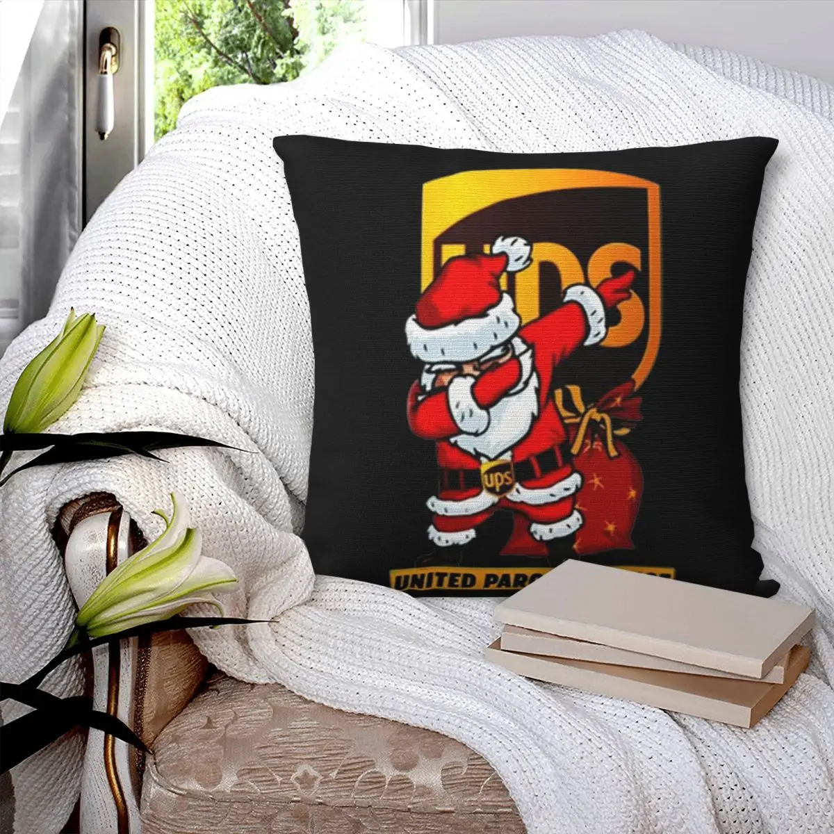 Dabbing Santa United Parcel Pillowcase Cushion Car Large Size Cushion Cover Polyester Cushion Covers Customizable