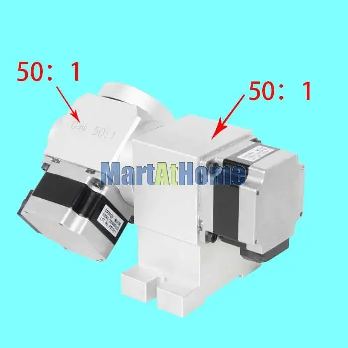 Indexateur d\'axe lointain CNC, 4ème et 5ème axes A B avec engrenage 16/09/2018 ic, rapport 50:1 pour routeur 3020 3040, gravure 3D