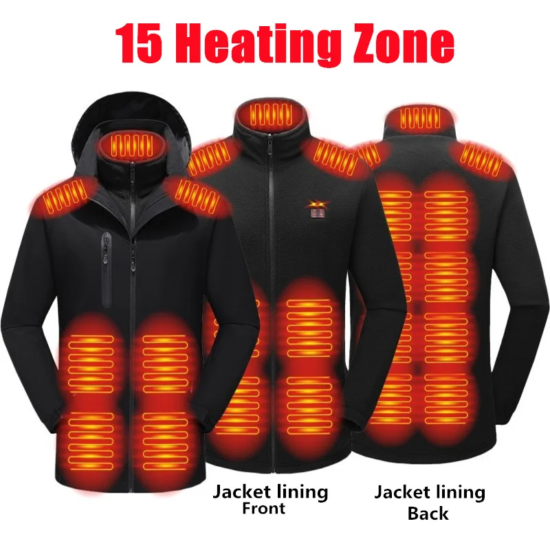 

Men's Outdoor Usb Heating Jackets Mountain Waterproof Ski Snow Jacket Winter Windproof Rain Heated Clothing Waterproof Warm Vest