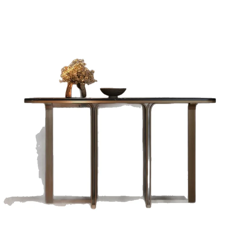 

entrance platform Modern simple entry viewing platform Modern simple Italian-style light luxury rock slab against the wall