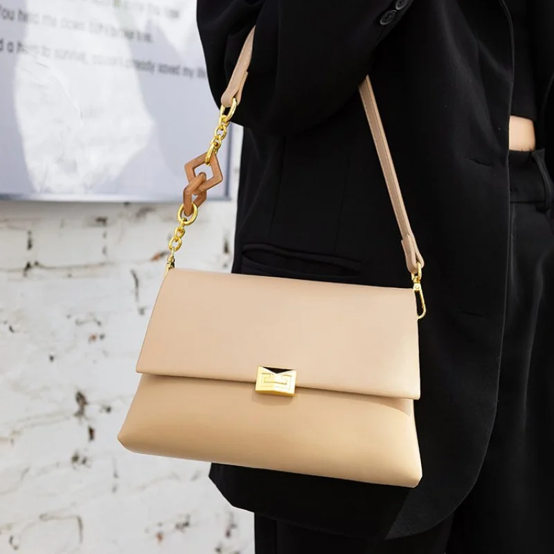 

Высококачественная женская сумка-мессенджер из тонкой кожи с повседневным простым винтажным и парижским стилем ​