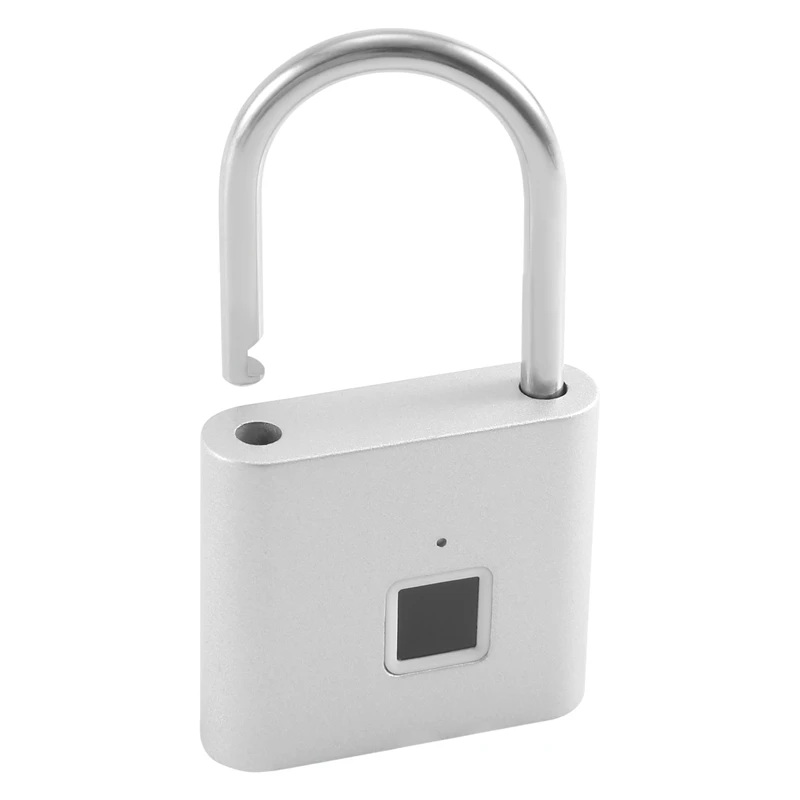 

Fingerprint Padlock,Portable Anti-Theft USB Charging Fingerprint Lock For Lockers, Suitcases, Backpacks Etc Can Support