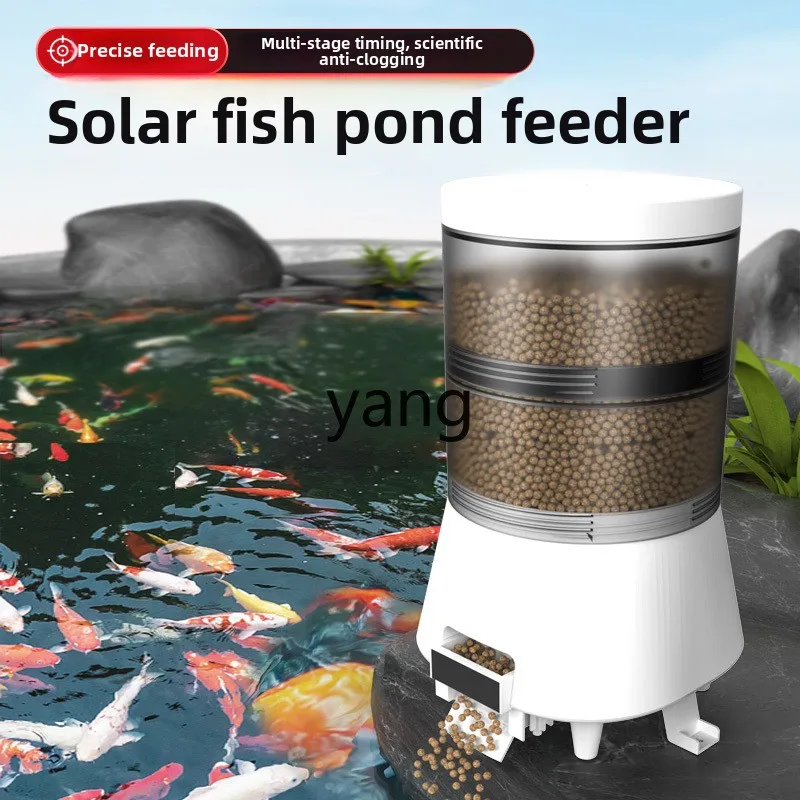 LH Solar Fish Pond Automatic Feeder Feed Bait Feeder