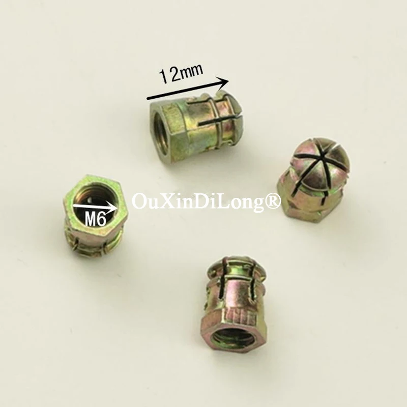 100Set 3 in 1 Furniture Connecting Fittings Cupboard Wardrobe Cabinet Cam Fittings Eccentric Wheel+Connect Rod+Pre-Inserted Nuts