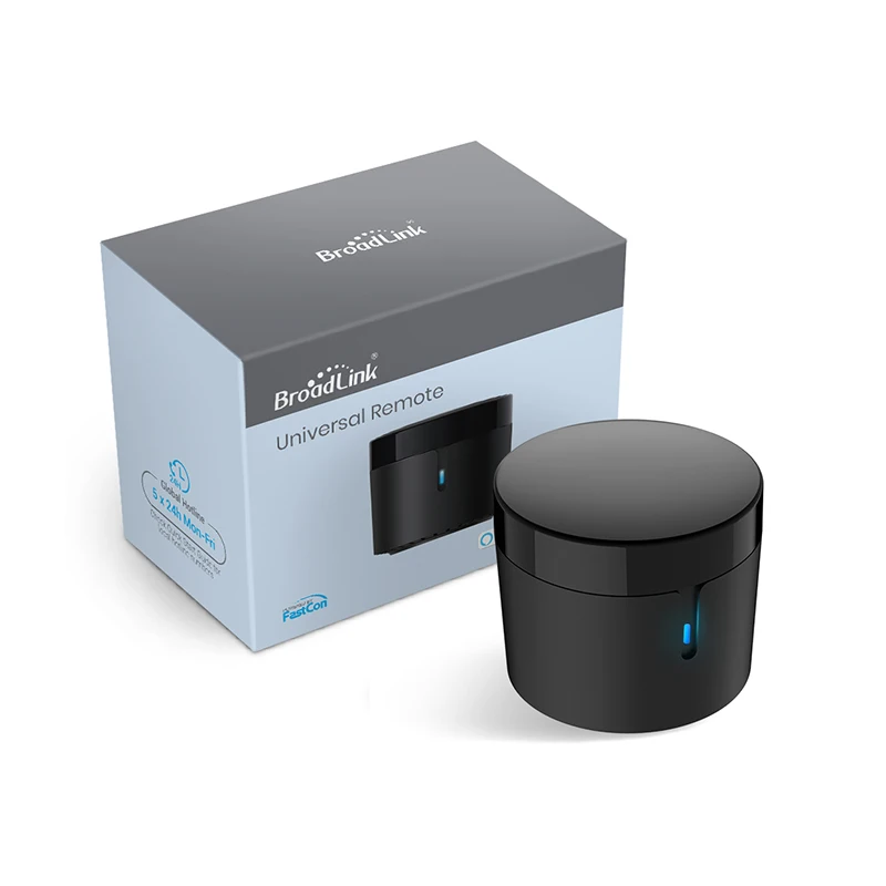 BroadLink RM4 ミニスマートユニバーサル IR リモートコントロールスイッチ HTS2 温度湿度センサーは Alexa および Google Home で動作します