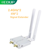 EDUP Booster WiFi Dual 4W Channel Signal Repeater Extender Dual 2.4GHz Channel Signal Booster Amplifier High Power for Repeater