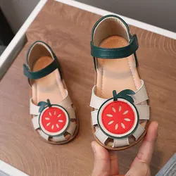 Barefoot Sandals for Little Kids Summer Toe-capped Soft Leather Sandals Shoes Toddler Girls Butterfly Princess Beach Boho Roman