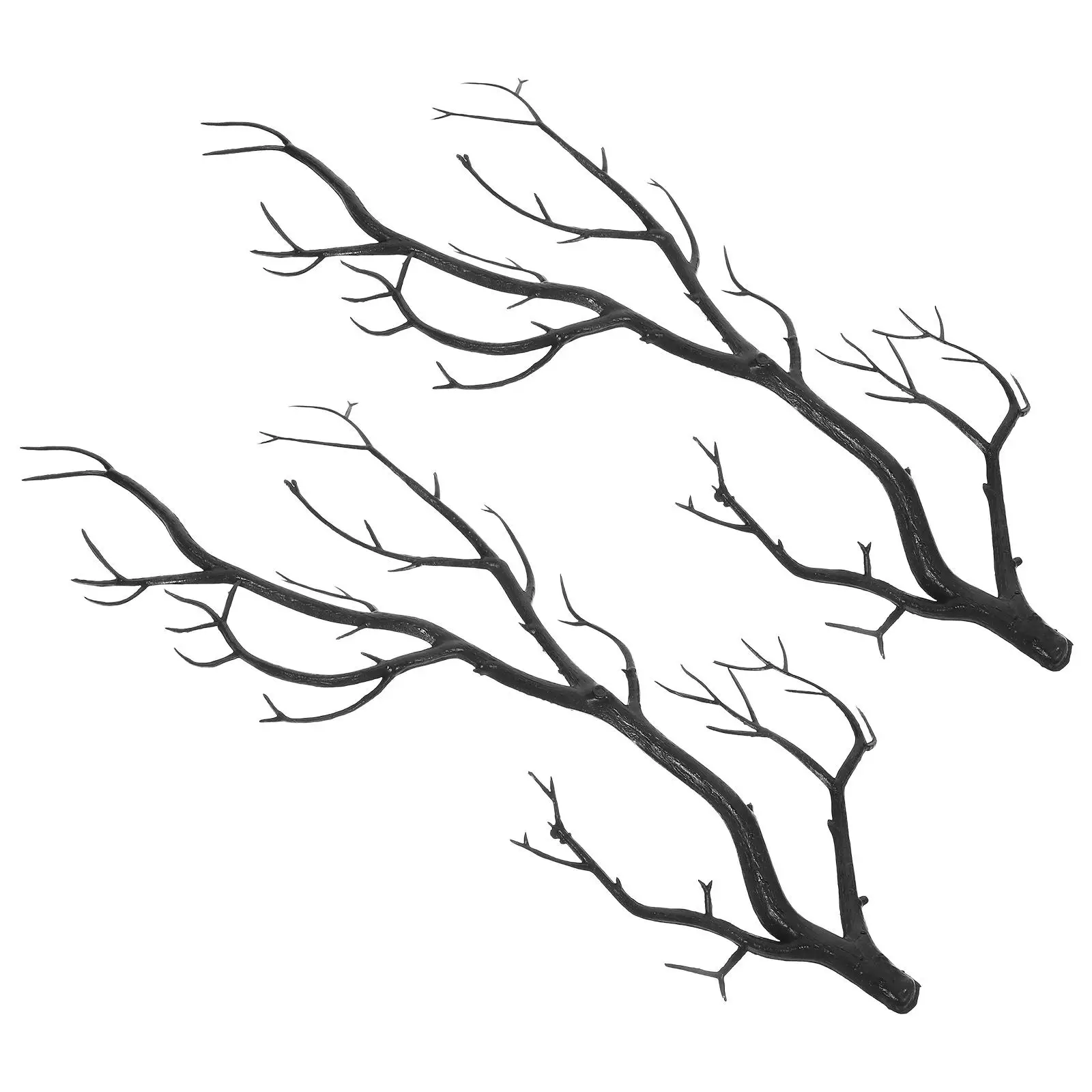 2Pcs Artificial Antler Branches Simulated Deer Horns Halloween Christmas Decor Dried Tree Twigs Indoor Accessories