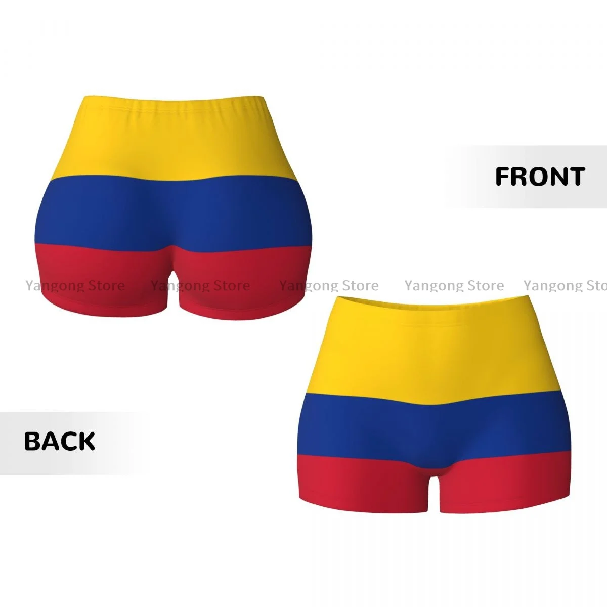 Women Yoga Shorts Flag Of Colombia.svg Workout Shorts Fitness quick-dry Ladies Yoga Gym Running Short Pants Sportswear