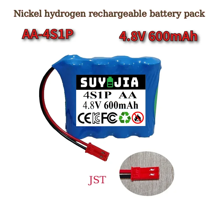 Ni-MH AA Rechargeable Battery Pack 4.8V600mAh 4S1P  AA  for Solar Garden Lights RC Toys Emergency Lights DIY Power Supply