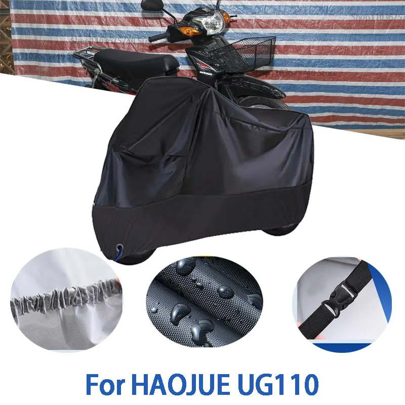 

Полные чехлы для мотоциклов HAOJUE UG110, автомобильные чехлы на открытом воздухе, защита от солнца, пыли, без ушей, утолщенные оксфордские чехлы, аксессуары